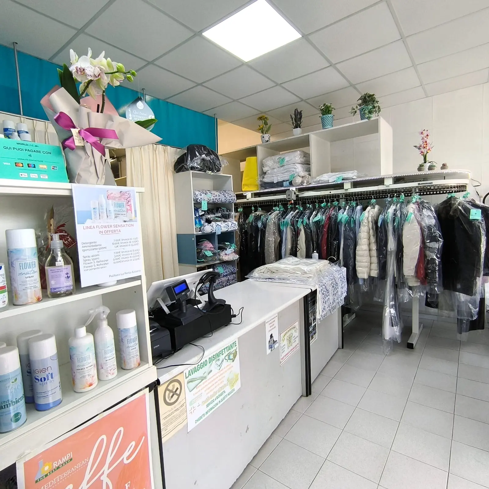 bancone lavanderia artigianale arzignano la perla azzurra